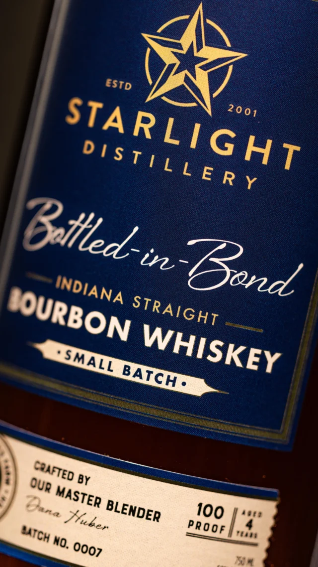 Starlight Distillery is proud to present Dana Huber’s Bottled in Bond release!

Aged a minimum of four years and bottled at 100 proof, this expression reflects a disciplined approach to distillation, blending and a commitment to quality at every stage of production.

#bourbon #whiskey #starlightdistillery #masterblender