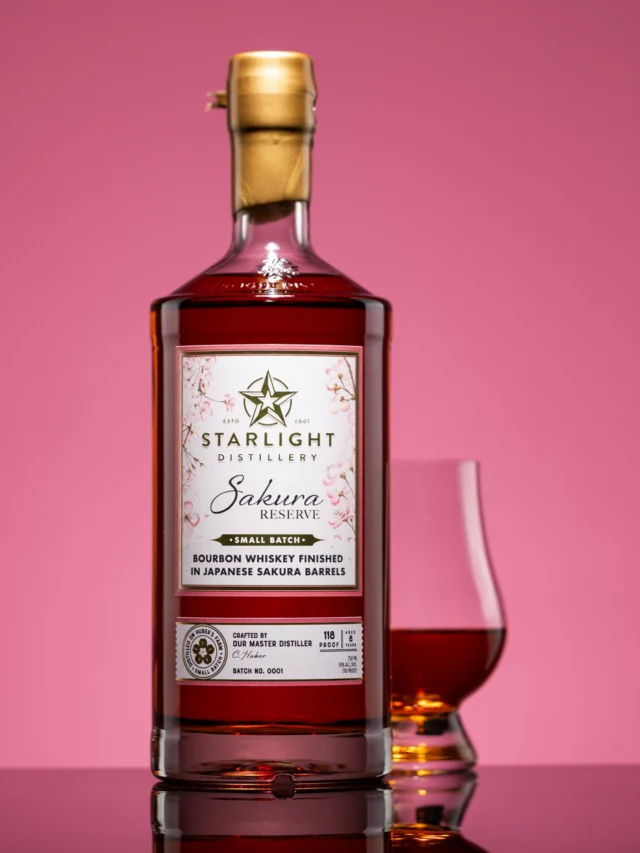 Our Sakura Reserve is now available at the distillery and online for pre-sale! The link for online orders is in our bio. 

Sakura Reserve is a two-barrel blend of our 8 year bourbon, finished in rare Japanese Sakura barrels and bottled at 118 proof. Sakura Reserve delivers remarkable depth and character. 

We can’t wait for you to try this special release 🥃

#starlightdistillery #bourbon #whiskey #sakura