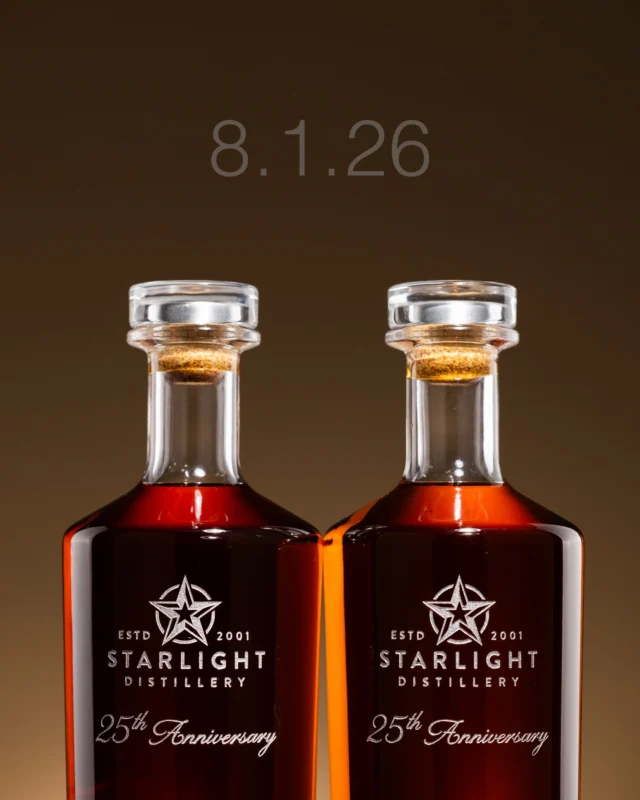 To celebrate our 25th Anniversary as a distillery, we’re proud to unveil two of the rarest bottles we’ve ever released. Crafted to honor the legacy we’ve built over the past quarter century, these limited releases represent the passion, patience, and innovation that have defined Starlight Distillery since day one.

Join us on August 1st at 10am as we release these two offerings! These anniversary releases are extremely limited and once they’re gone…they’re gone!

Here’s to the past, the present, and the years to come 🥃

#starlightdistillery #25thanniversary