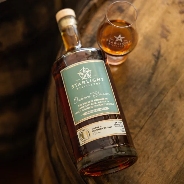 Our limited release Orchard Blossom is available at the distillery and online while supplies last!

This unique rye whiskey is finished in a combination of Jamaican Rum, Honey, and Peach Whiskey barrels, creating a one of a kind pour layered with bright fruit, rich sweetness, and warm spice.

Stop by the distillery or order yours online before it’s gone. 🥃