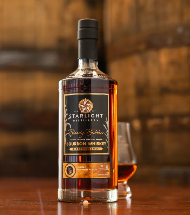 Our newest Blood Moon batch will be available starting tomorrow morning, Saturday, September 5, at the distillery! Using our heirloom Bloody Butcher corn, this 9.5 year, 110 proof bourbon, has notes of dark cherry, caramel, and sweet oak.
Available while supplies last!

#starlightdistillery